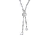 White Cubic Zirconia Rhodium Over Sterling Silver Necklace 39.66ctw