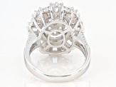 White Cubic Zirconia Rhodium Over Sterling Silver Ring 1.95ctw