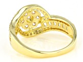 White Cubic Zirconia 18k Yellow Gold Over Sterling Silver Ring 1.75ctw