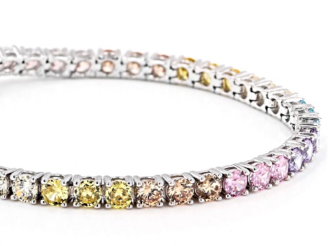 Silver Aurora top Borealis Cubic Zirconias Bracelet