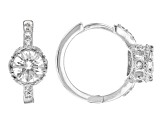 White Cubic Zirconia Rhodium Over Sterling Silver Earrings 2.39ctw