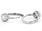 White Cubic Zirconia Rhodium Over Sterling Silver Earrings 2.39ctw