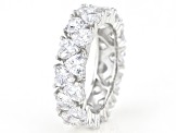 White Cubic Zirconia Rhodium Over Sterling Silver Ring 10.40ctw