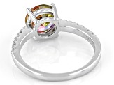 Multicolor Cubic Zirconia Rhodium Over Sterling Silver Ring 2.65ctw