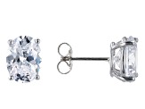 Cubic Zirconia Platinum Over Sterling Silver Ring And 2 Earrings Set