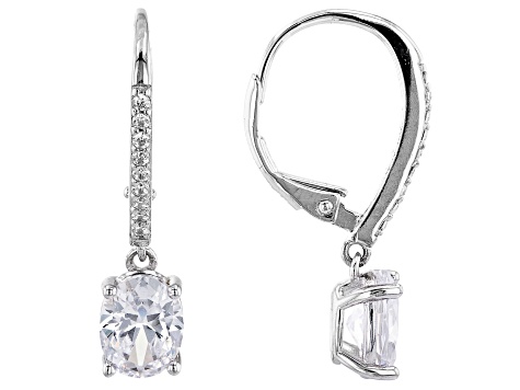 Cubic Zirconia Platinum Over Sterling Silver Ring And 2 Earrings Set