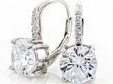 Cubic Zirconia Rhodium Over Sterling Silver Earrings