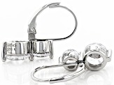 Cubic Zirconia Rhodium Over Sterling Silver Earrings 5.92ctw (3.48 DEW)