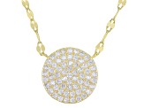 White Cubic Zirconia 18k Yellow Gold Over Sterling Silver Necklace 0.63ctw