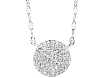 Picture of White Cubic Zirconia Rhodium Over Sterling Silver Necklace 0.63ctw