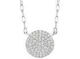 White Cubic Zirconia Rhodium Over Sterling Silver Necklace 0.63ctw