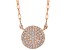 Cubic Zirconia 18k Rose Gold Over Sterling Silver Necklace 0.63ctw