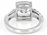 White Cubic Zirconia Rhodium Over Sterling Silver Ring (4.35ctw DEW)