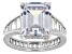 White Cubic Zirconia Rhodium Over sterling Silver Ring 14.85ctw