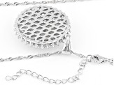 White Cubic Zirconia Rhodium Over Silver Pendant With Chain 6.02ctw