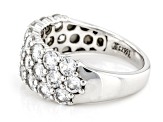 White Cubic Zirconia Rhodium Over Sterling Silver Ring 3.05ctw