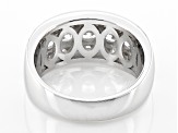White Cubic Zirconia Platinum Over Silver Ring 1.87ctw