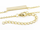 White Cubic Zirconia 18k Yellow Gold Over Sterling Silver Necklace 0.72ctw