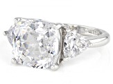 White Cubic Zirconia Platinum Over Sterling Silver Ring 8.00ctw
