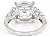 White Cubic Zirconia Platinum Over Sterling Silver Ring 8.00ctw