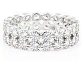 White Cubic Zirconia Rhodium Over Sterling Silver Ring 2.40ctw