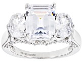 White Cubic Zirconia Rhodium Over Sterling Silver Ring 7.67ctw