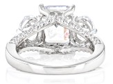 White Cubic Zirconia Rhodium Over Sterling Silver Ring 7.67ctw
