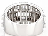 White Cubic Zirconia Rhodium Over Sterling Silver Ring 5.37ctw