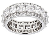 White Cubic Zirconia Rhodium Over Sterling Silver Ring 11.02ctw