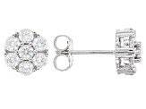 White Cubic Zirconia Rhodium Over Sterling Silver Earrings 2.52ctw