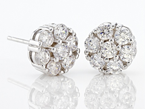 Radiance by Absolute™ Sterling Silver Safety Pin Pavé Earrings