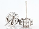 White Cubic Zirconia Rhodium Over Sterling Silver Earrings 2.52ctw