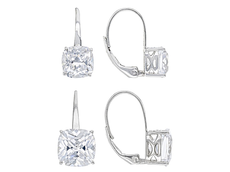 Item# SE77 Sterling Silver Double Triangle Earrings,