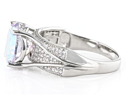 thumbnail image 2 of Aurora Borealis AB Coloured Diamante 3-Row Stretchy Ring - Silver Plated 2 of 5
