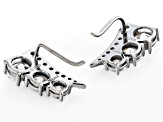 White Cubic Zirconia Black Rhodium Over Sterling Silver Earrings 5.10ctw