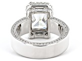 White Cubic Zirconia Rhodium Over Sterling Silver Ring 9.35ctw