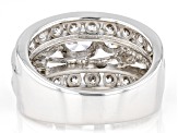 White Cubic Zirconia Rhodium Over Sterling Silver Ring 4.72ctw
