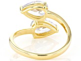 White Cubic Zirconia 18k Yellow Gold Over Sterling Silver Ring 4.52ctw