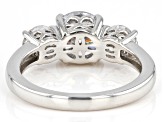 White Cubic Zirconia Platinum Over Sterling Silver Ring 3.15ctw