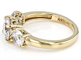 White Cubic Zirconia 18k Yellow Gold Over Sterling Silver Ring 3.15ctw