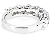 White Cubic Zirconia Platinum Over Sterling Silver Ring 4.90ctw