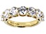 White Cubic Zirconia 18k Yellow Gold Over Sterling Silver Ring 4.90ctw