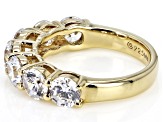 White Cubic Zirconia 18k Yellow Gold Over Sterling Silver Ring 4.90ctw