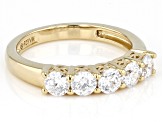 White Cubic Zirconia 18k Yellow Gold Over Sterling Silver Ring 1.25ctw