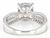 White Cubic Zirconia Rhodium Over Sterling Silver Ring 4.74ctw