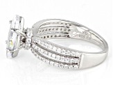 White Cubic Zirconia Rhodium Over Sterling Silver Ring 3.54ctw