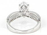 White Cubic Zirconia Rhodium Over Sterling Silver Ring 3.54ctw