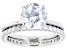 White Cubic Zirconia Platinum Over Sterling Silver Ring Set 6.33ctw