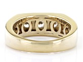 White Cubic Zirconia 18k Yellow Gold Over Sterling Silver Ring 0.75ctw