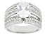 White Cubic Zirconia Platinum Over Sterling Silver Ring 3.70ctw